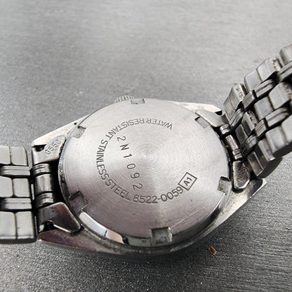 Seiko Sq Watch Women 23mm Silver Dial Silver Tone Date 85220059 New Battery9