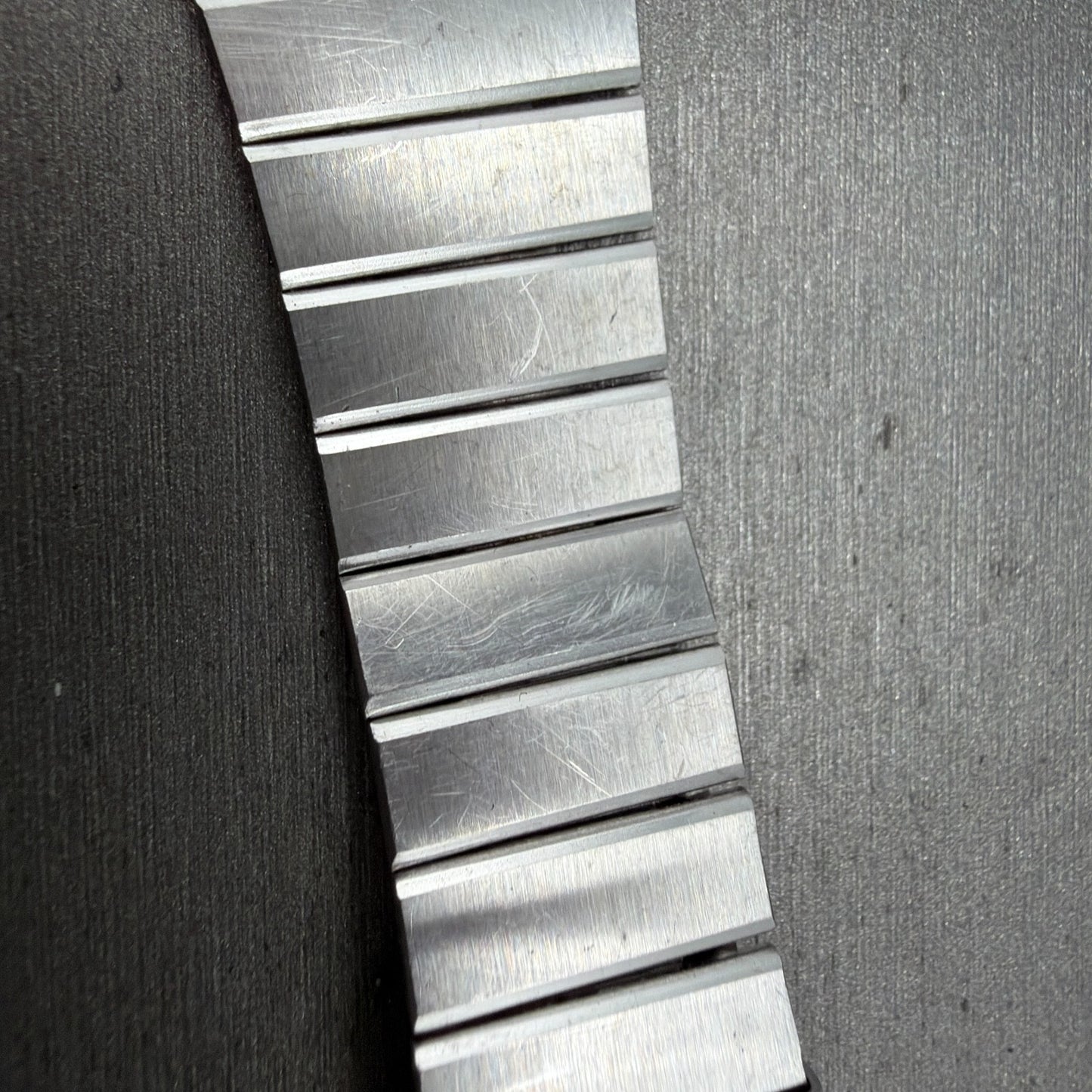 Seiko SQ Bracelet 21mm Stainless Steel Tri Folding Clasp Z1157 Vintage Japan B2