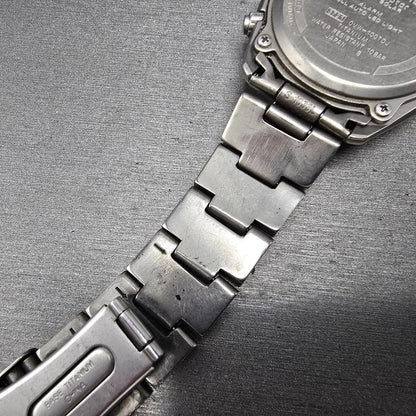 Casio Overland WTS Watch Men 39mm Gray Dial Titanium Date OVW-100TDJ  PARTS16