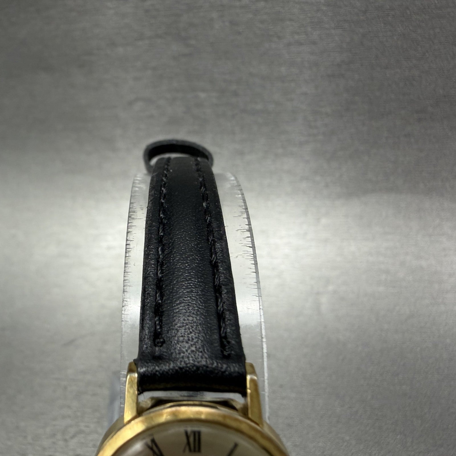 Seiko Watch Women 20mm Champagne Dial Gold Tone Round Manual 111290 Runs4