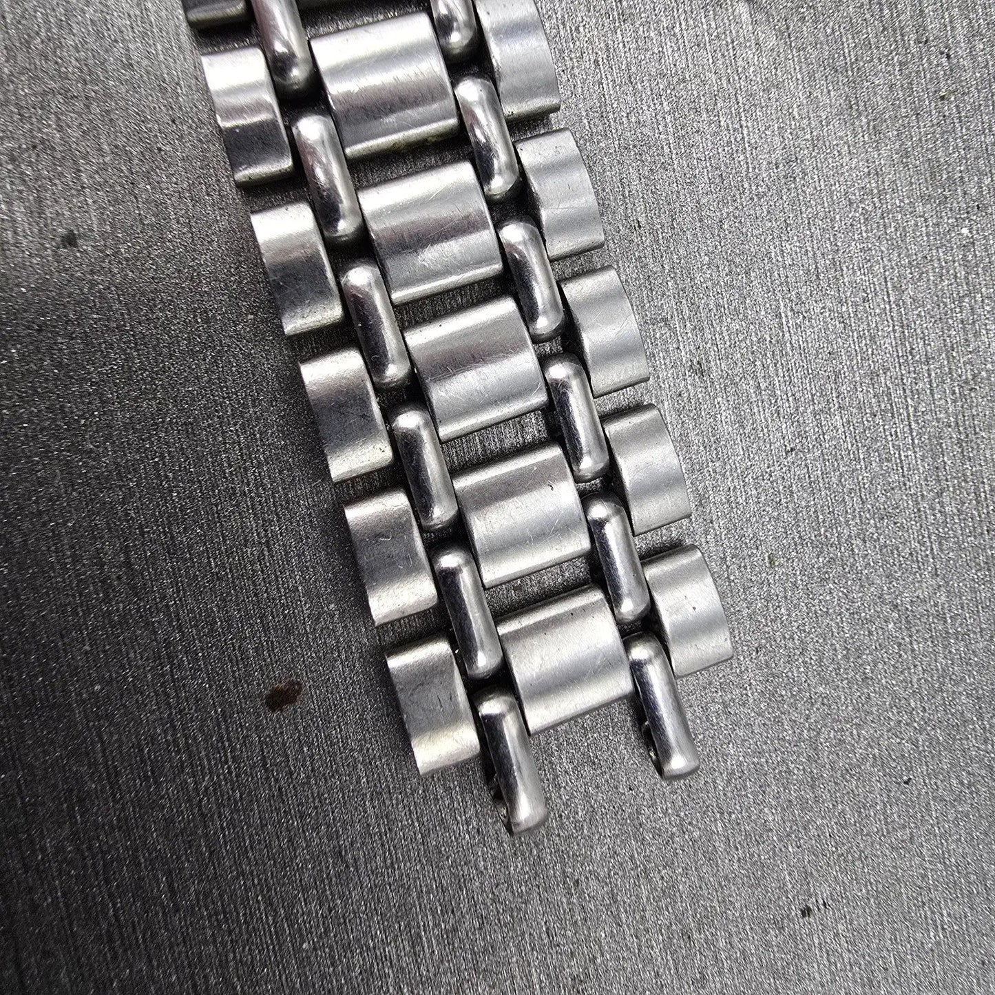 Seiko Bracelet 17mm Stainless Steel Silver Tone Tri Folding Clasp VTG Japan5