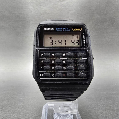 Casio Calculator CA-53W Watch Men 34mm Black Alarm Chronograph New Battery AB5