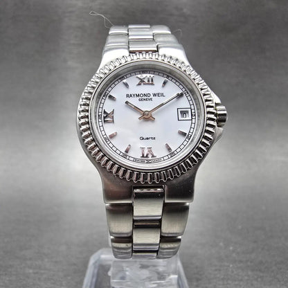 Raymond Weil Watch Women 26mm White Dial Silver Tone Date Round 9270 New Battery6