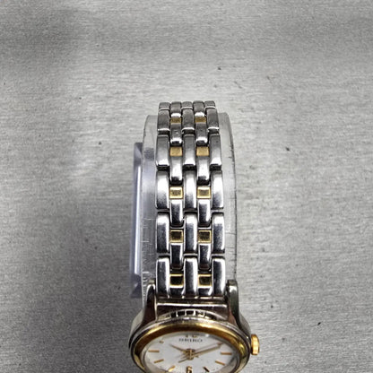 Seiko Watch Women 19mm White Dial Two Tone Round 1N01-0GD0 New Battery Vintage4