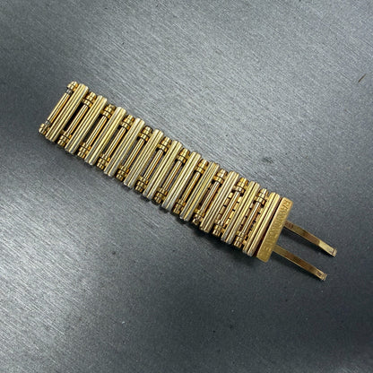 Raymond Weil Tank Watch Men 27mm Gold Dial Gold Plated Date 9983 READ!! New Batt15