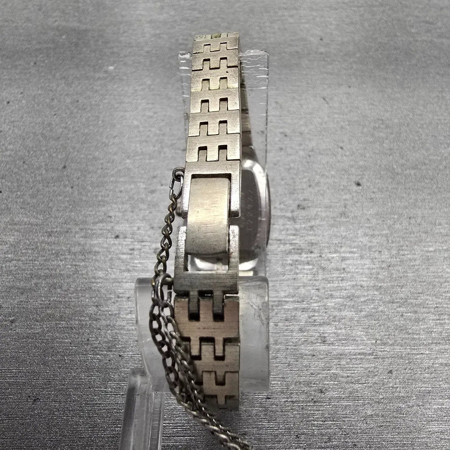 Seiko Watch Women 18mm Silver Dial Silver Tone Rectangle 4700-3019 New Battery7