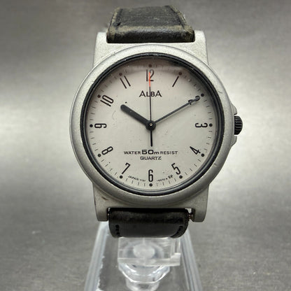 Seiko ALBA Watch Women 30mm Gray Dial Gray Tone Round Y131-6100 New Battery0