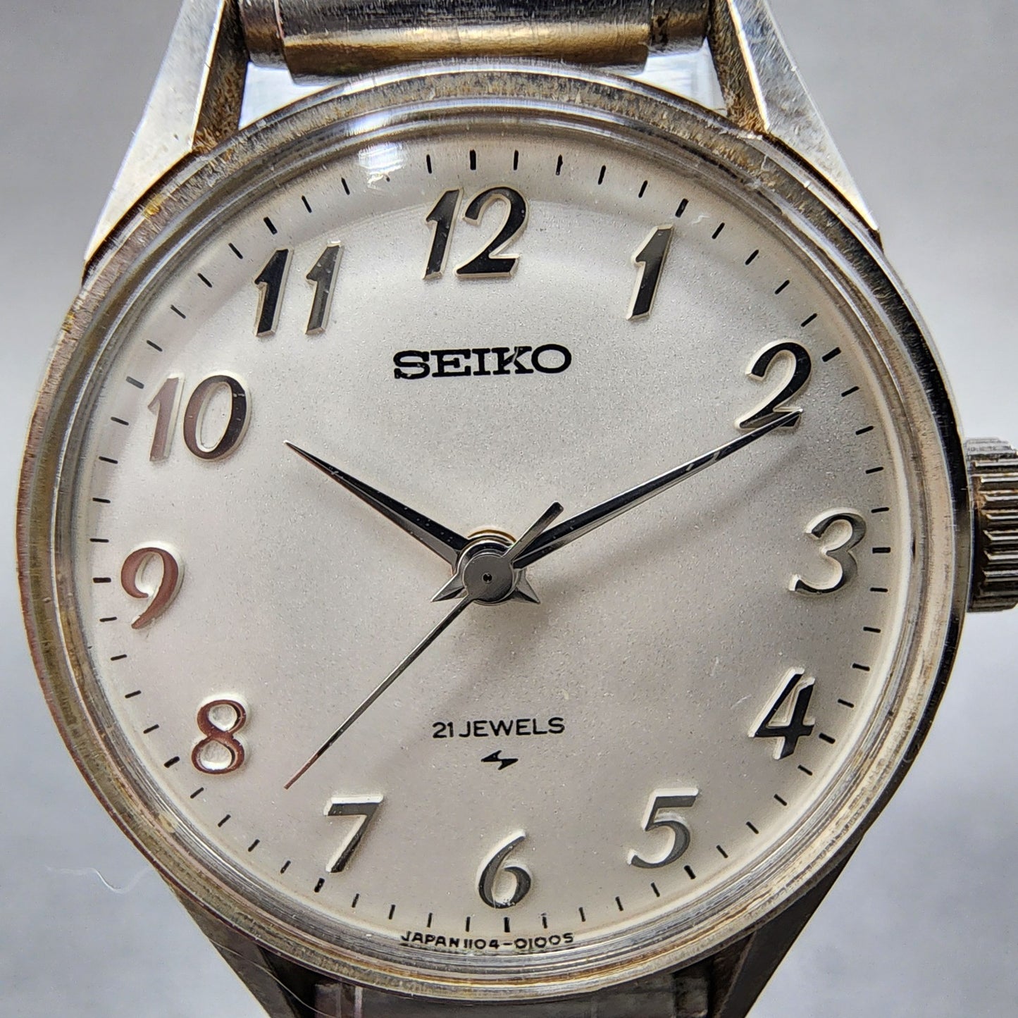 Seiko Watch Women 23mm Silver Dial Silver Tone Manual Wind 11040031 Runs1