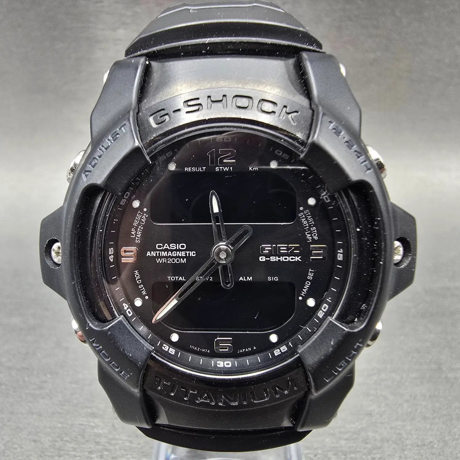 Casio G-Shock GS-300 Watch Men 43mm Black Titanium Analog Digital 2301 PARTS0