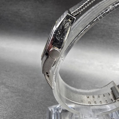 Seiko Watch Women 17mm Silver Dial Silver Tone Oval 2B31-5039 New Battery JP4572