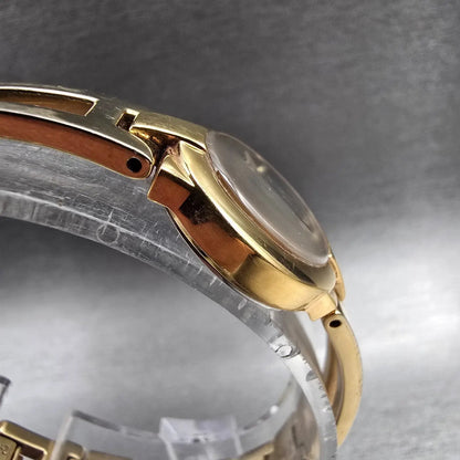 Seiko Watch Women 20mm Black Dial Gold Round Bangle 1N00-0GM0 New Battery4
