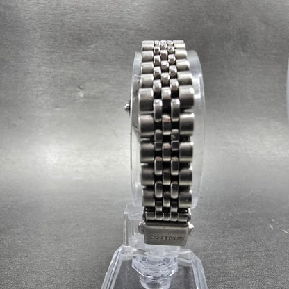 Seiko Solar Watch Women 25mm MOP Dial Silver Tone Round V117-0AN0 PARTS8