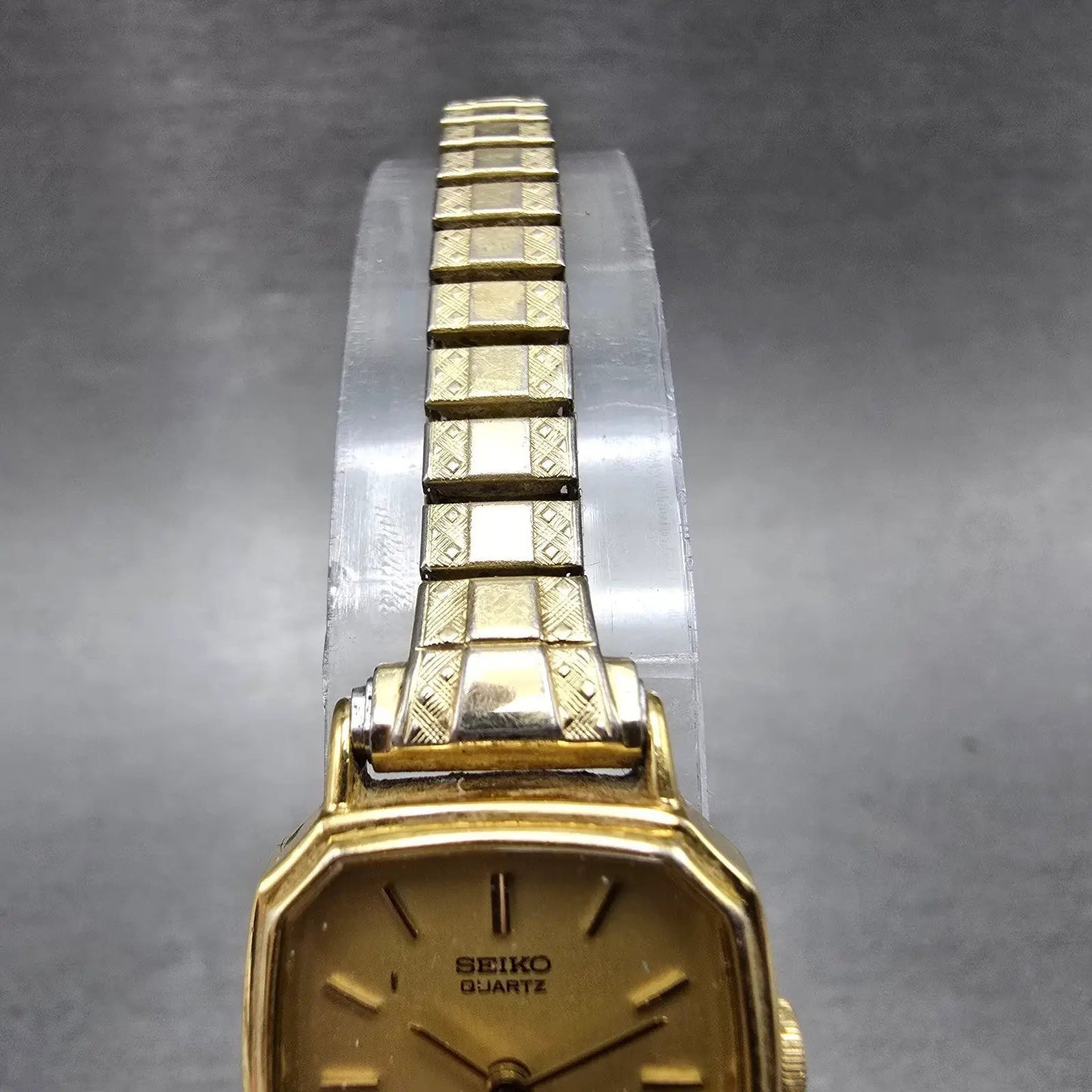 Seiko Watch Women 19mm Champagne Dial Gold Tone Octagon 1428-5069 New Battery4