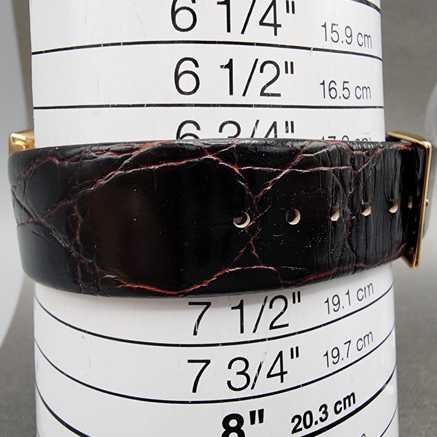 Skagen Watch Women 31mm Brown MOP Dial Rose Gold Tone Bling Bezel Rectangle Runs