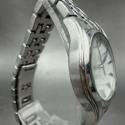 Bulova Watch Women 28mm Silver Dial Silver Tone Round 96L32 New Battery3