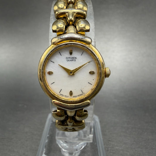 Citizen Watch Women 20mm MOP Dial Gold Tone Round 5920-S59891 New Battery0