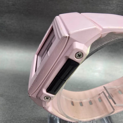 Casio Baby-G BGA-200 Watch Women 36mm Pink Black Chrono Alarm Square New Battery2
