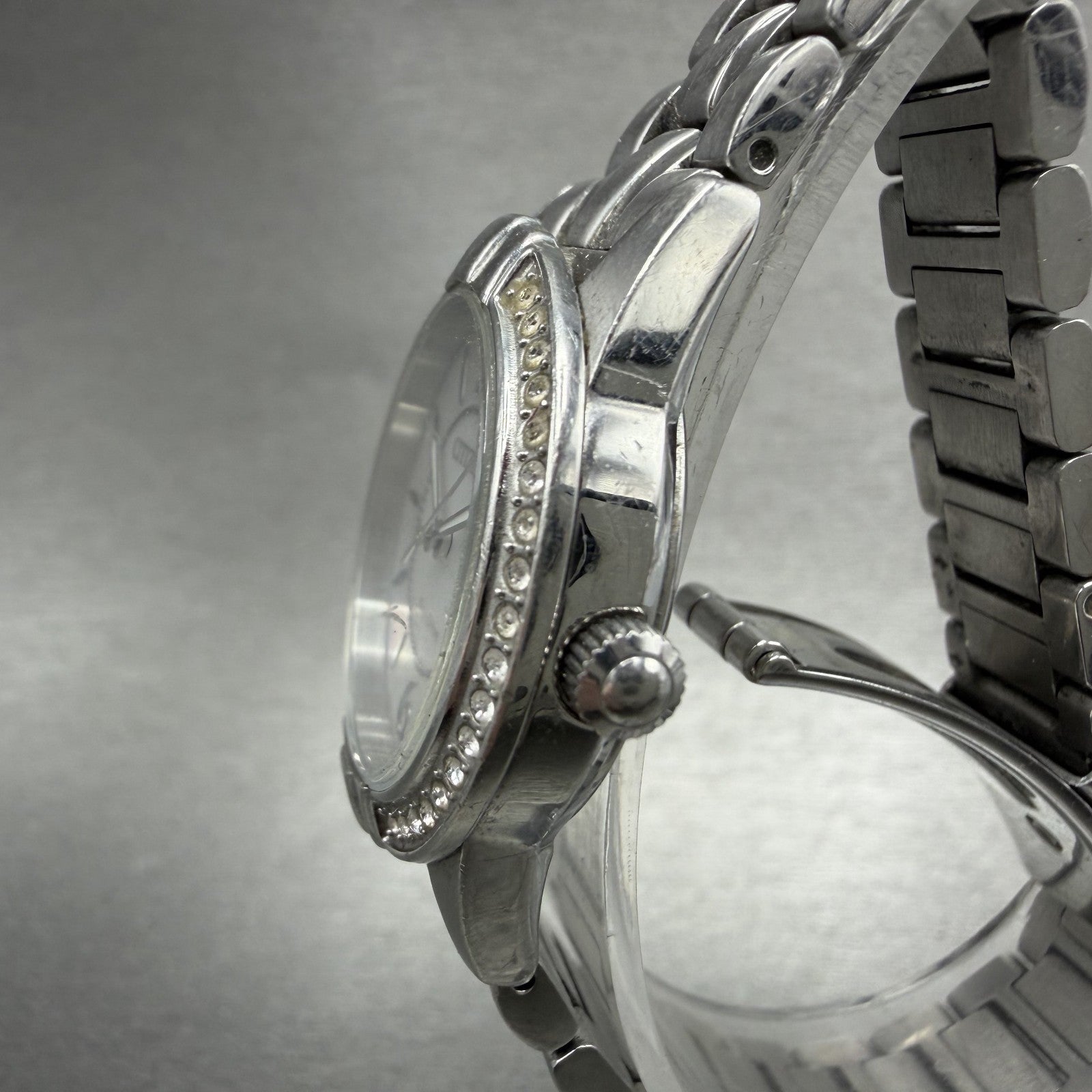 Citizen EcoDrive Watch Women 28mm MOP Dial Silver Tone Round Date Runs2