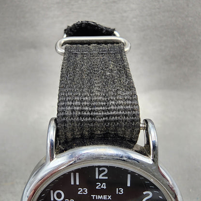 Timex Weekender Watch Men 38mm Cream Dial Silver Tone Indiglo READ!! New Battery4