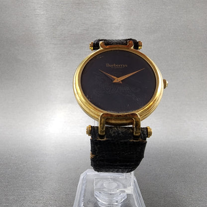 Burberry Watch Men 32mm Black Dial Gold Tone Round 3200 PARTS6