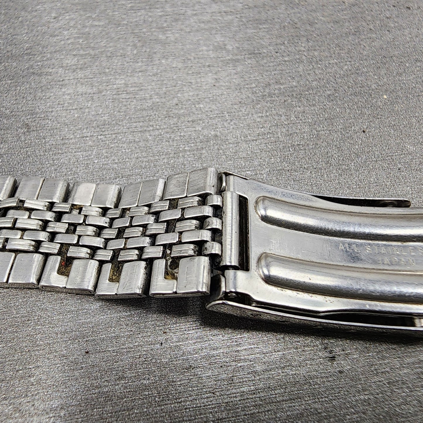 Seiko Bracelet 19mm Stainless Steel Tri Folding Clasp Vintage12