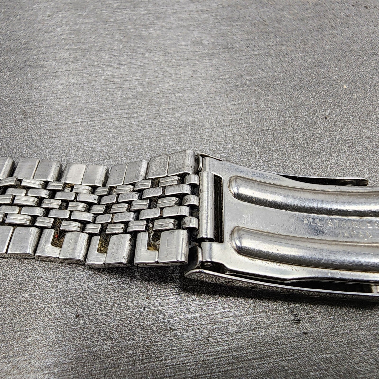 Seiko Bracelet 19mm Stainless Steel Tri Folding Clasp Vintage12