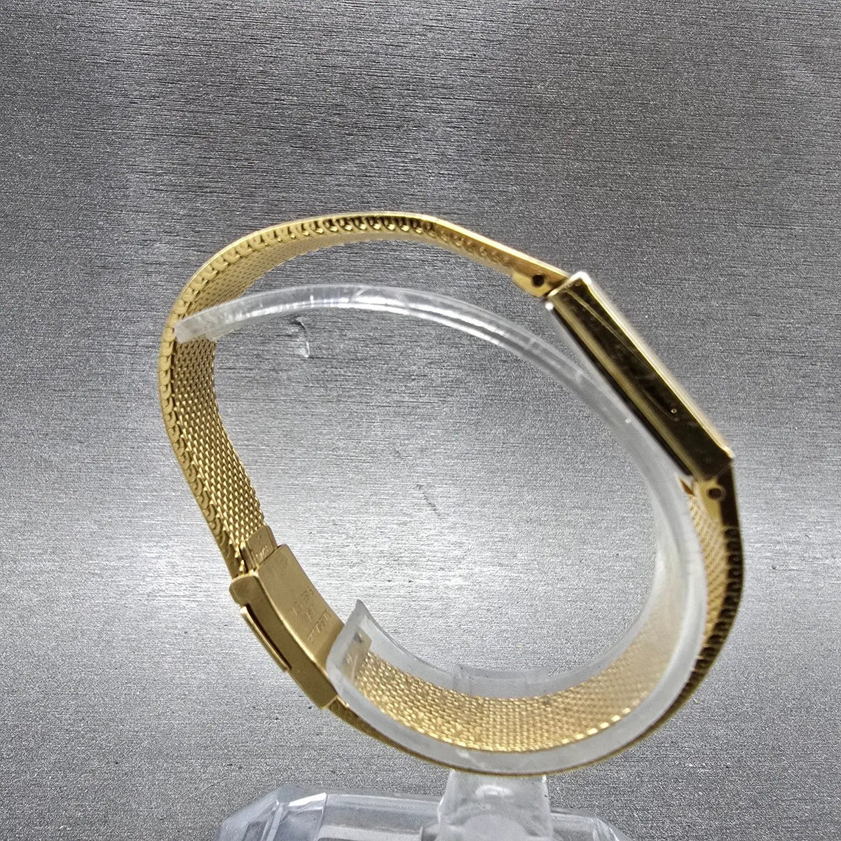Seiko Lassale Tank Watch Women 15mm White Dial Gold Rectangle 8420-7359 New Batt8