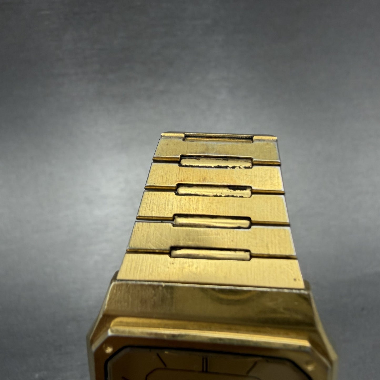 Seiko Tank Watch 30mm Champagne Dial Gold Tone Rectangle 2628-5109 New Battery4