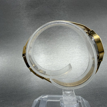 Seiko Watch Women 16mm Champagne Dial Gold Tone Rectangle 1400-6579 New Battery8