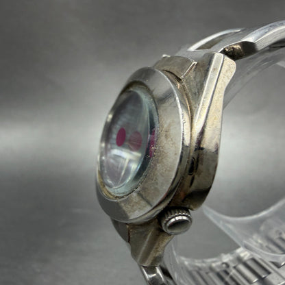 Seiko ALBA AKA Watch Women 33mm Red Dial Silver Tone Date V782-5A40 New Battery2