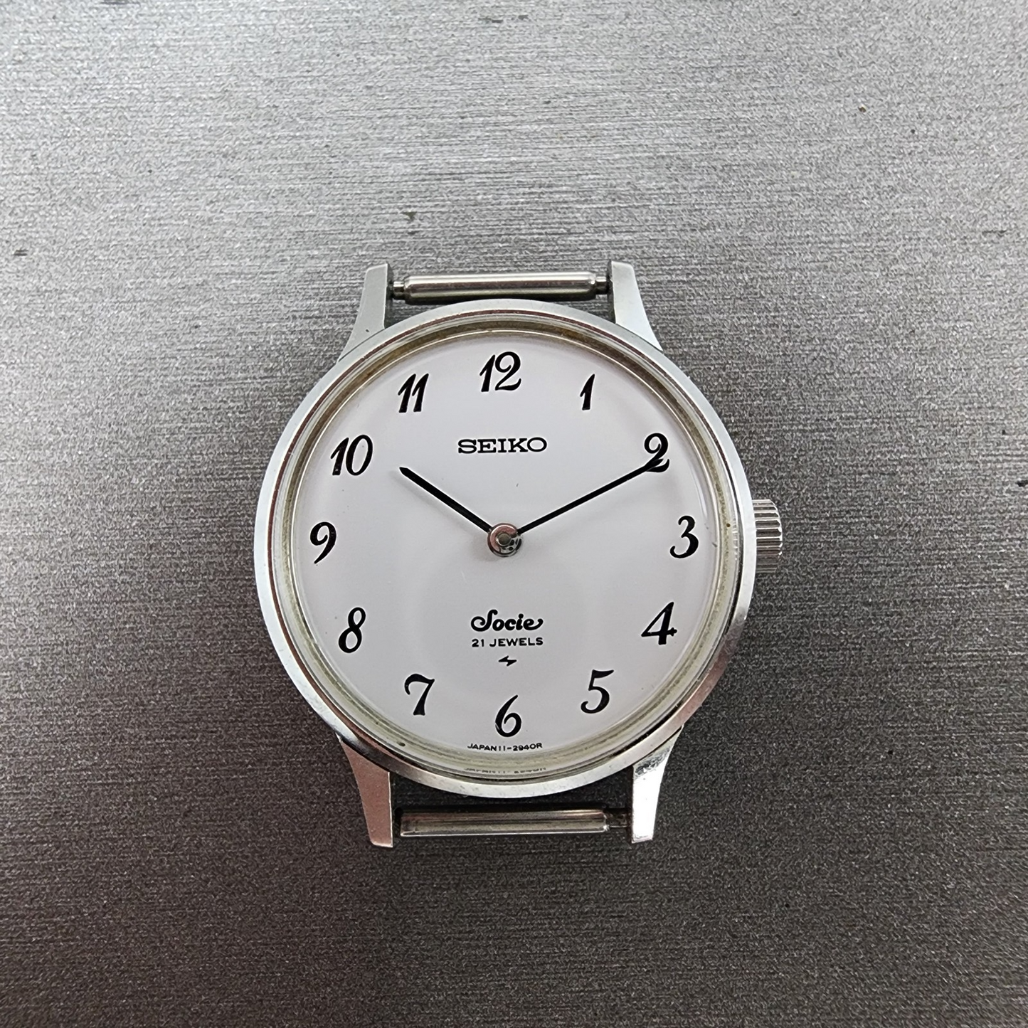 Seiko Socie Watch Women 25mm White Dial Steel Manual Wind Runs 110870 Vintage0