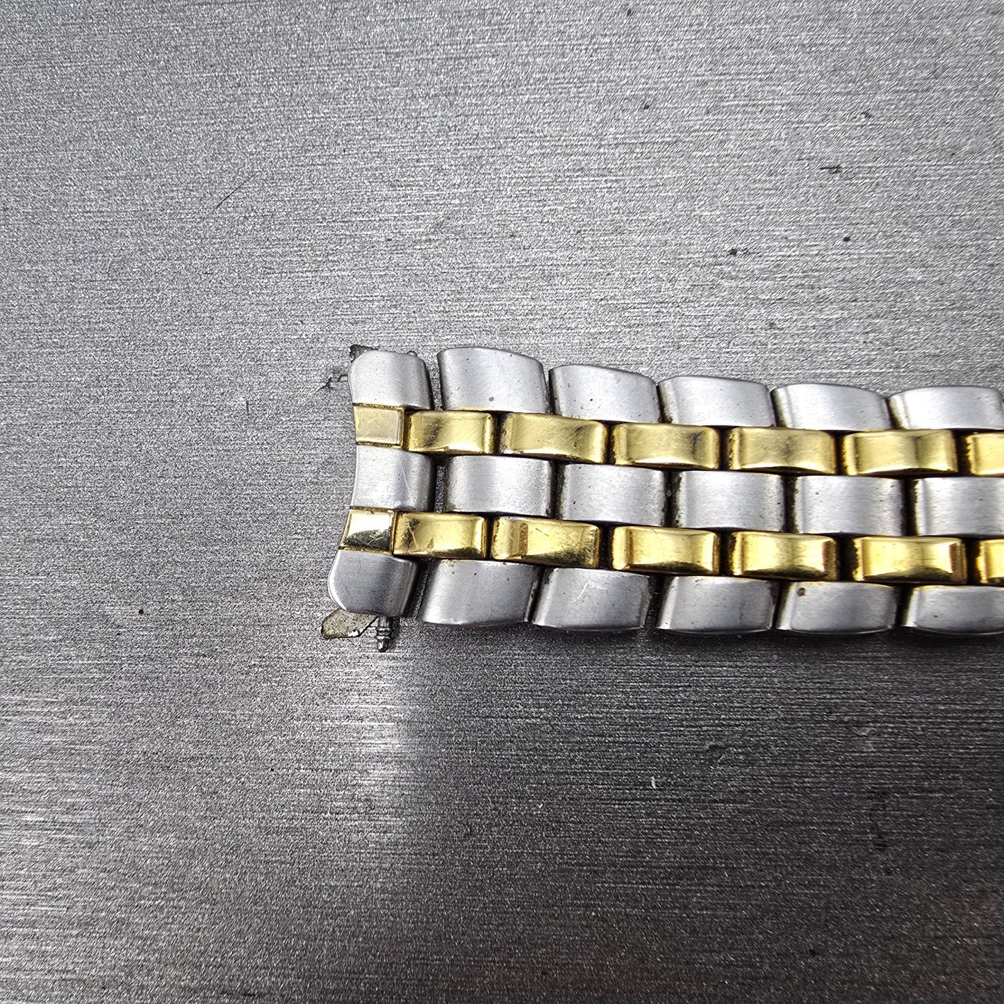 Citizen Bracelet 18mm Stainless Steel Two Tone Tri Folding Clasp VTG READ!!!!!!!3