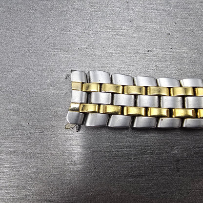 Citizen Bracelet 18mm Stainless Steel Two Tone Tri Folding Clasp VTG READ!!!!!!!3