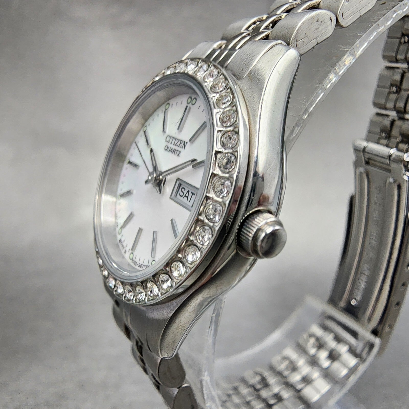 Citizen Watch Women 26mm MOP Dial Steel Daydate Crystal Bezel New Battery2