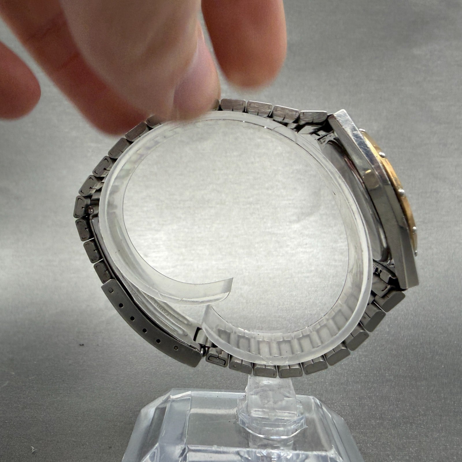 Rado Watch Men 33mm Champagne Dial Two Tone Daydate Round 114.3241.2 New Battery8