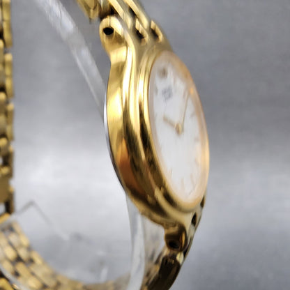 Seiko Watch Women 22mm White Dial Gold Tone Round 1n000a99 New Battery3
