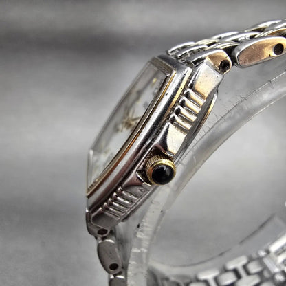 Seiko Watch Women 19mm MOP Dial Silver Tone Rectangle 1N01-0HL0 New Battery VTG2