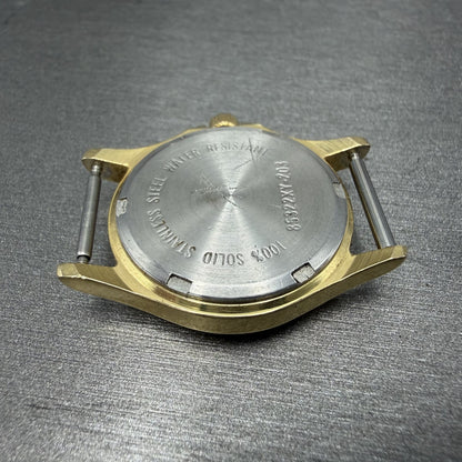 LL Bean Field Watch Women 27mm Gray Dial Gold Tone Date Round Vintage PARTS11