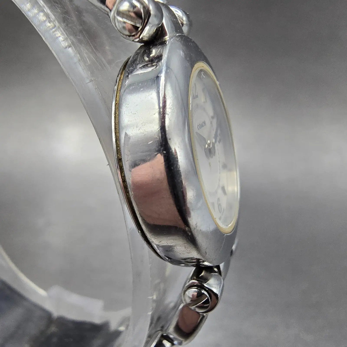 Coach Watch Women 22mmm Silver Dial Steel Round Leather W024PARTS4