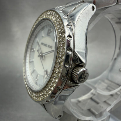 Michael Kors Madison Watch Women 33mm MOP Dial Silver Tone Date MK-5401 New Batt2