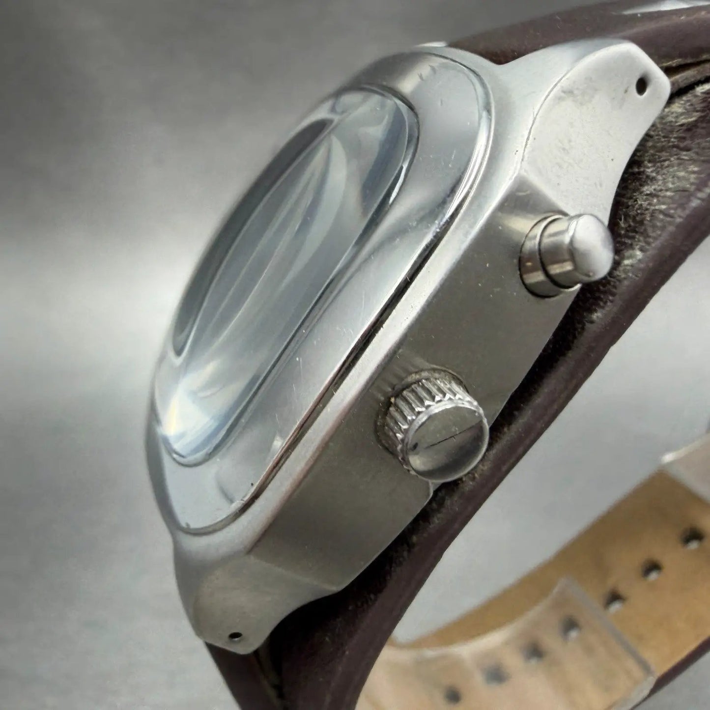 Fossil Big Tic Watch Men 39mm Silver Tone Square FS5740 New Battery ABC2