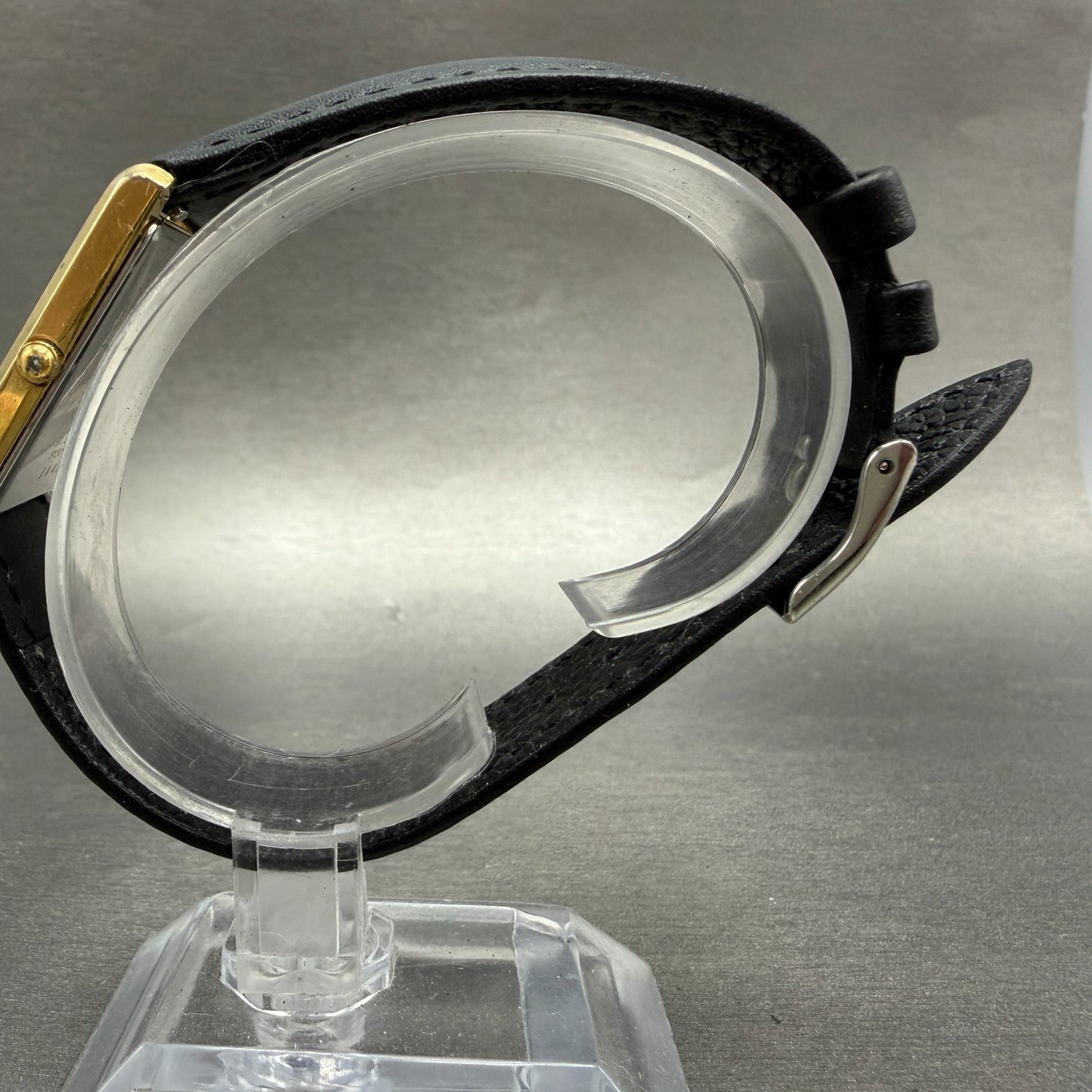 Seiko Tank Watch Men 25mm Champagne Dial Gold Tone Rectangle 5y30-5069 New BattV7