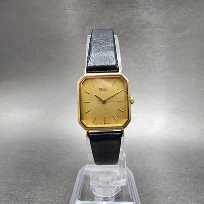 Seiko Watch Women 20mm Champagne Dial Gold Tone Octagon 73215410 New Battery5