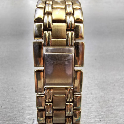 Seiko Tank Watch Men 25mm Gold Tone Gold Dial Rectangle V701-5E49 New Battery7