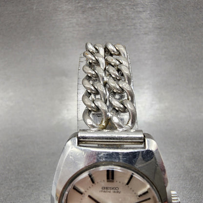 Seiko Matic Lady Special Watch Women 25mm Silver Dial Silver Tone Date Runs4