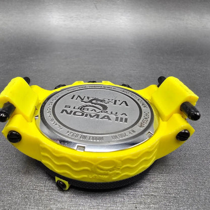 Invicta Sub Aqua Noma Chronograph Watch Men 50mm Yellow Dial Yellow Tone New Bat8