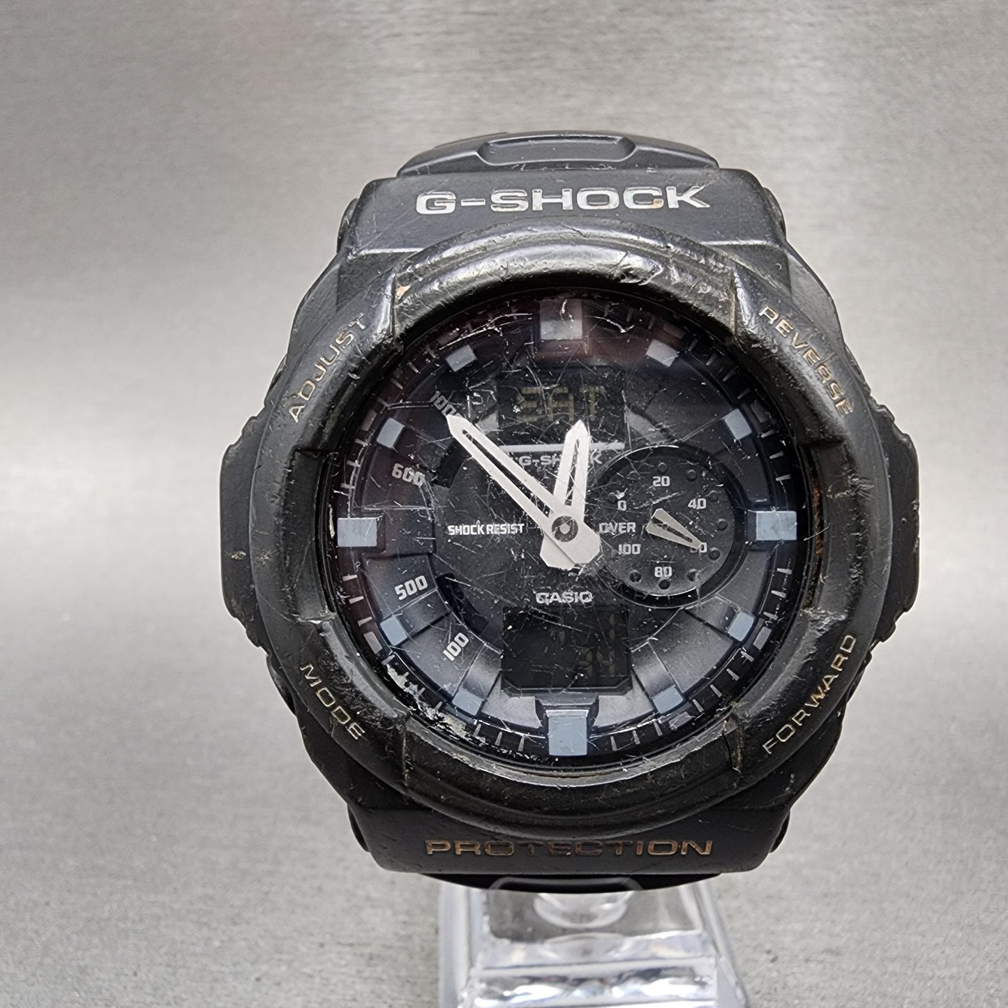 Casio GShock GA150 Watch Men 53mm Black Analog Digital Alarm Chrono New Batt0
