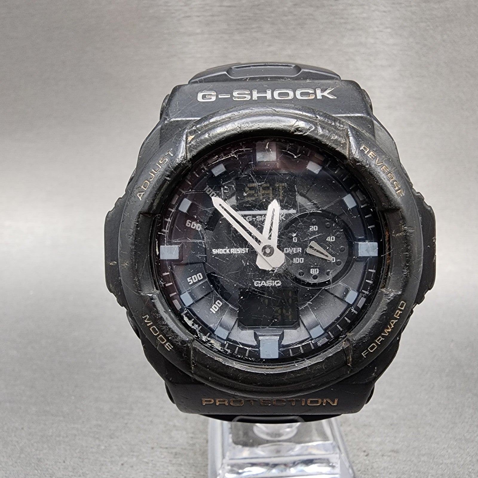 Casio GShock GA150 Watch Men 53mm Black Analog Digital Alarm Chrono New Batt0