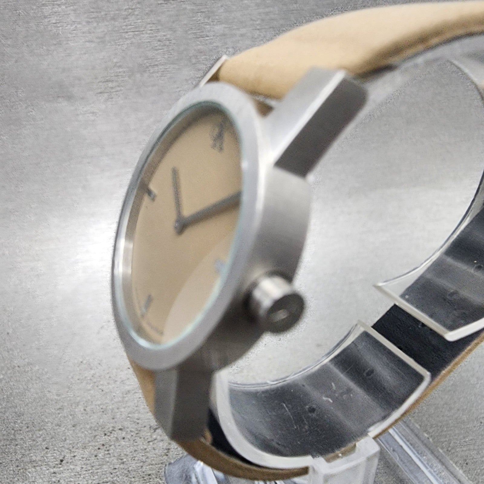 Calvin Klein Watch Women 30mm Brown Dial Silver Tone Round New Battery K71212