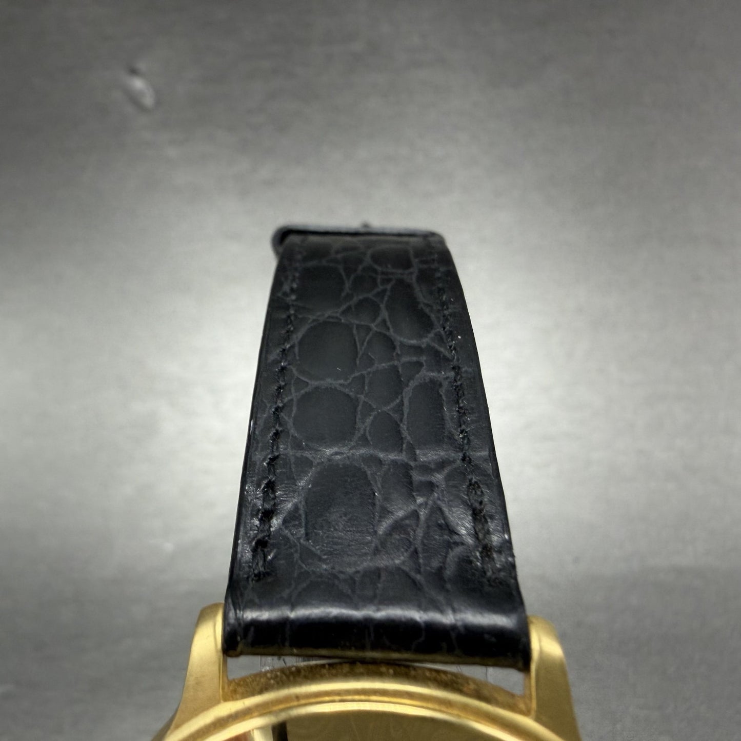 Movado Museum Watch Men 34mm Black Dial Gold Tone Round 87-D1-844 New Battery5